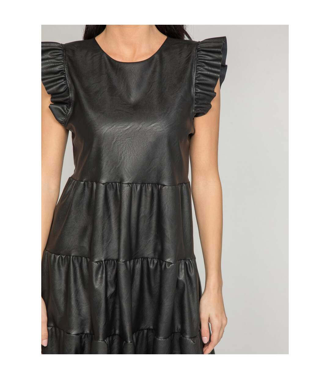 Robe courte similicuir IODINE - Dona X Lisa-3