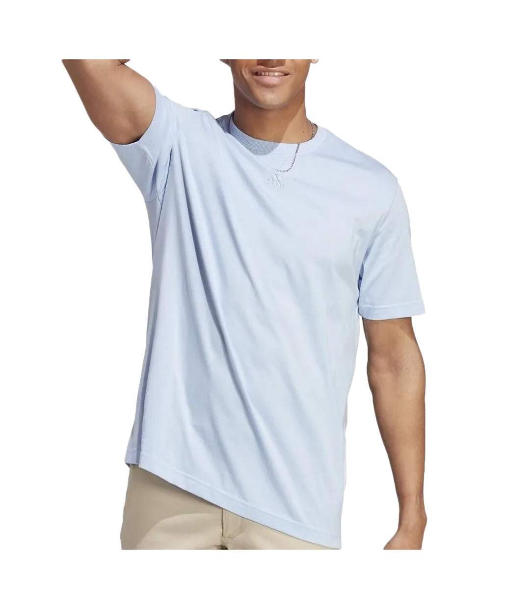T-Shirt bleu homme adidas ic9801-1