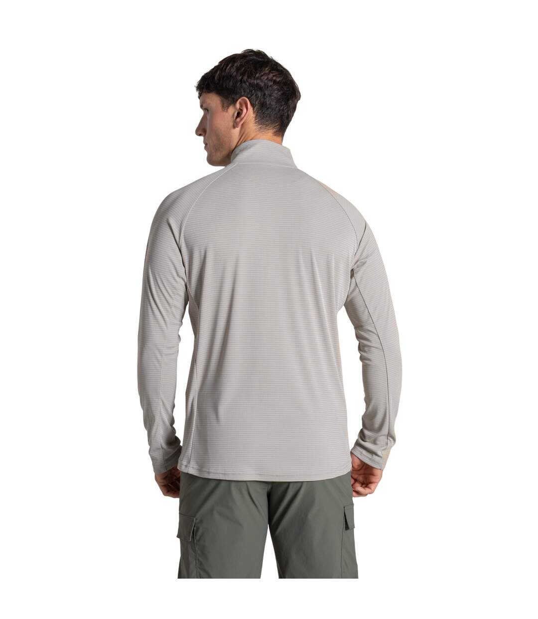 Sweat Uni À Col Montant Zippé Homme Beige Craghoppers-3