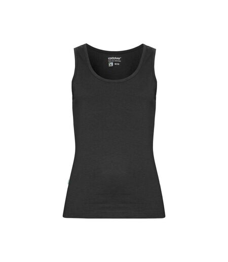 Womens/ladies Tank Top Black Cottover