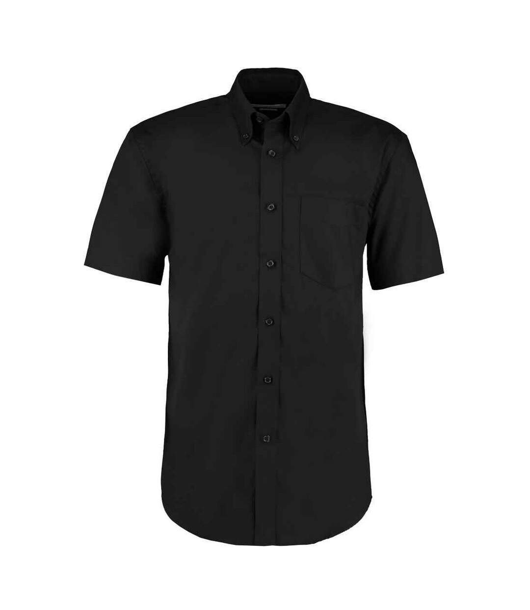 Chemise Manches Courtes Premium Homme Noir Kustom Kit-1