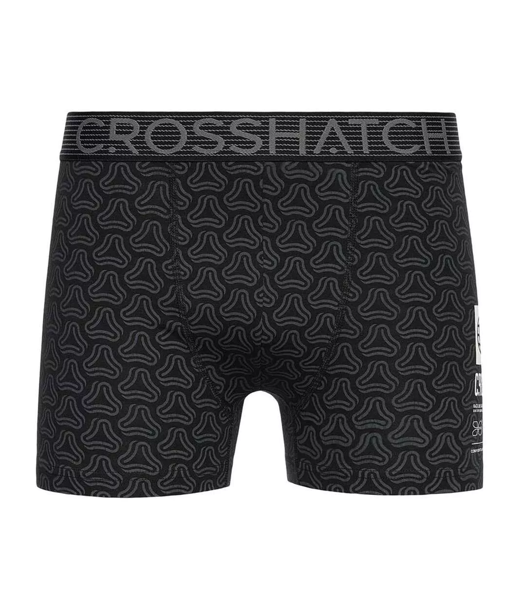 Boxers Buzzard Homme Gris Marl Noir Crosshatch-4