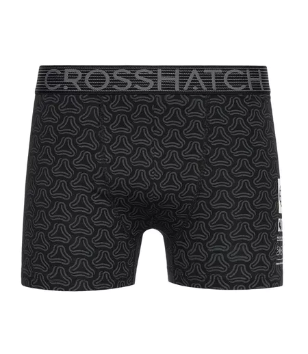 Boxers Buzzard Homme Gris Marl Noir Crosshatch