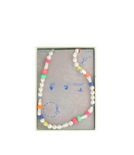 Fun Beaded Necklace One Size Multicoloured Off White