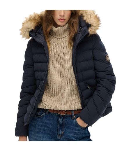 Doudoune Capuche SuperDry Fuji Faux Fuir Hood Padded