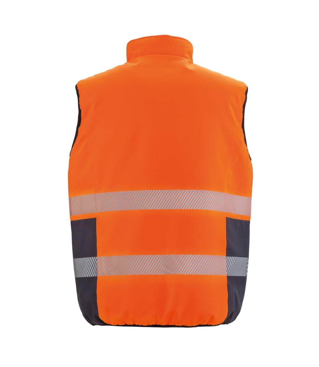 Unisex adult soft touch reversible safety gilet fluorescent orange SAFE-GUARD by Result-2