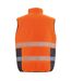 Unisex adult soft touch reversible safety gilet fluorescent orange SAFE-GUARD by Result