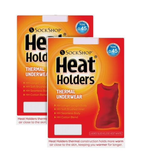 Heat Holders - Lot De 2 Femme Sous Vetements Thermqiue Sans Manche T-shirt