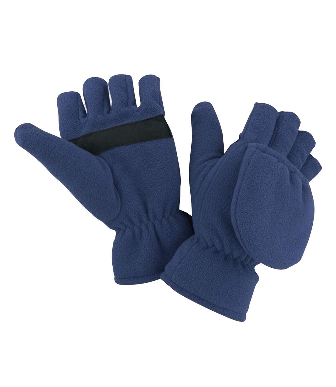 Unisex Adult Fingerless Gloves Navy Result-2