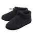 Dunlop - Chaussons bottines homme polaire teddy chauds anthracite-1