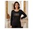 MAYFLOWER NOTICE2 – Tee-shirt manches longues noir sérigraphié pour un style chic et intemporel-1