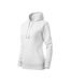 Sweat À Capuche Cape Free Femme Blanc Malfini-3