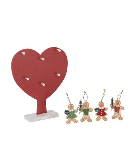 Arbre de Noël à Pains d'Épice Hangers 27cm Rouge