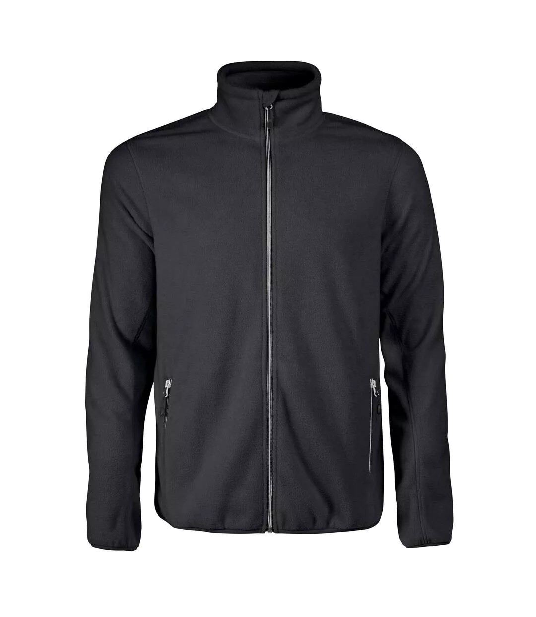 Mens Rocket Full Zip Fleece Jacket Black Printer-1