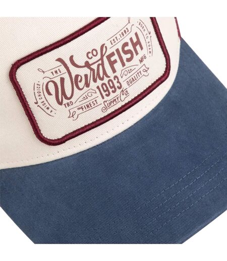 Haywood colour block baseball cap navy Weird Fish