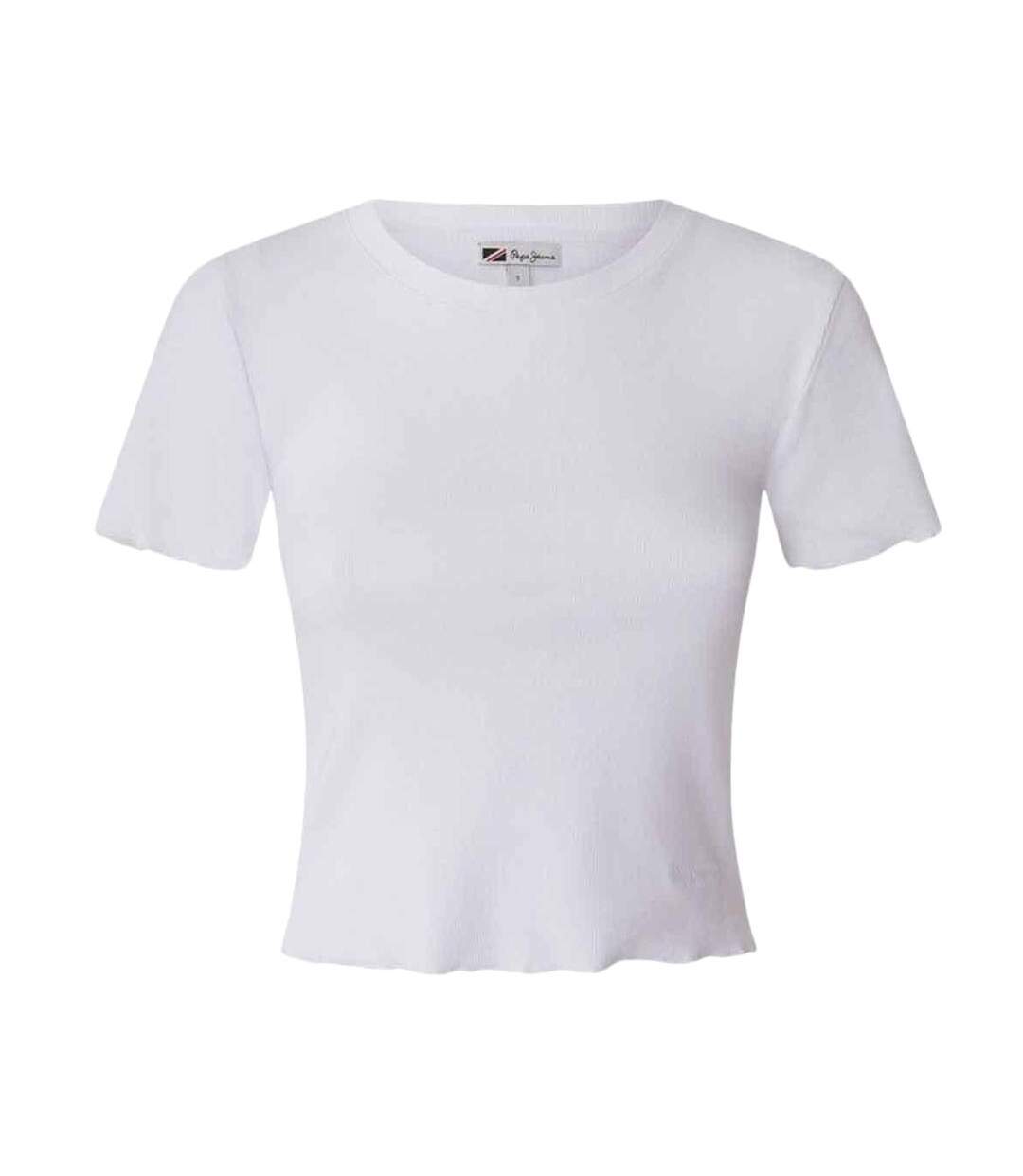 T-shirt Blanc Femme Pepe Jeans Cara - L