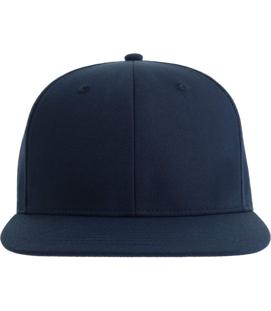 Unisex adult james 6 panel recycled polyester snapback cap navy Atlantis-1