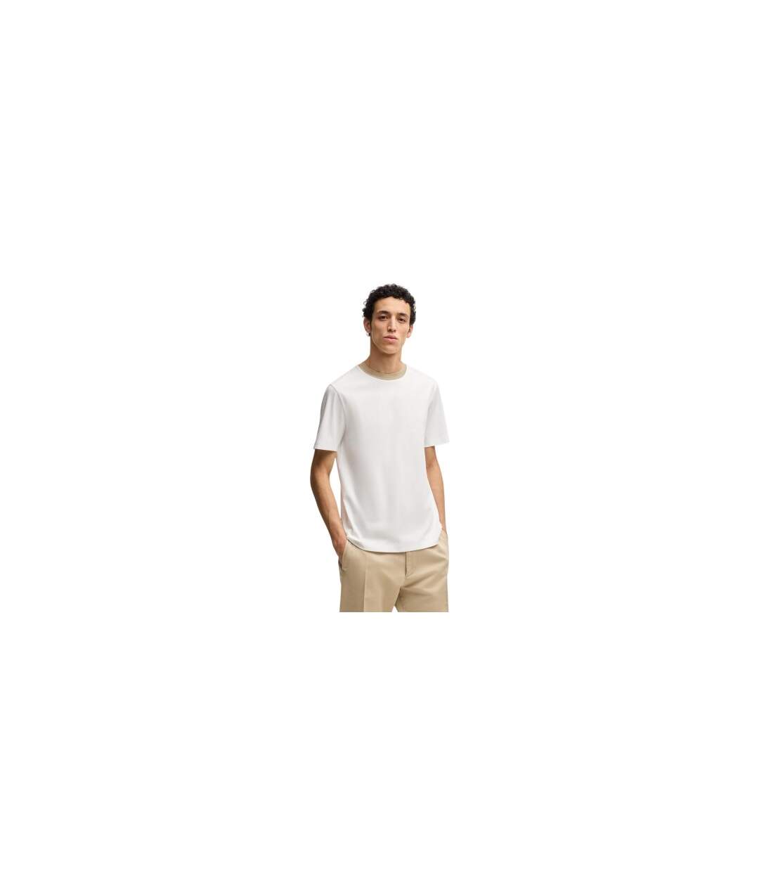 T-shirt Homme Blanc Boss-1