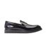 Mens Sid Leather Penny Loafers Black Base London-3