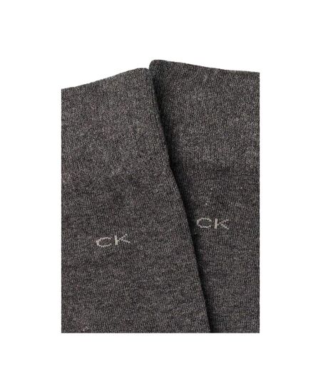 Chaussettes Motif/style Logo Brodé Homme Gris Calvin Klein