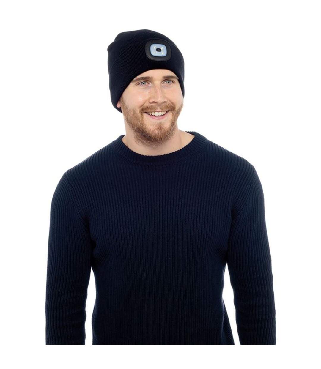 Bonnet Homme Tricot Chaud avec Leger LED Frontale-3