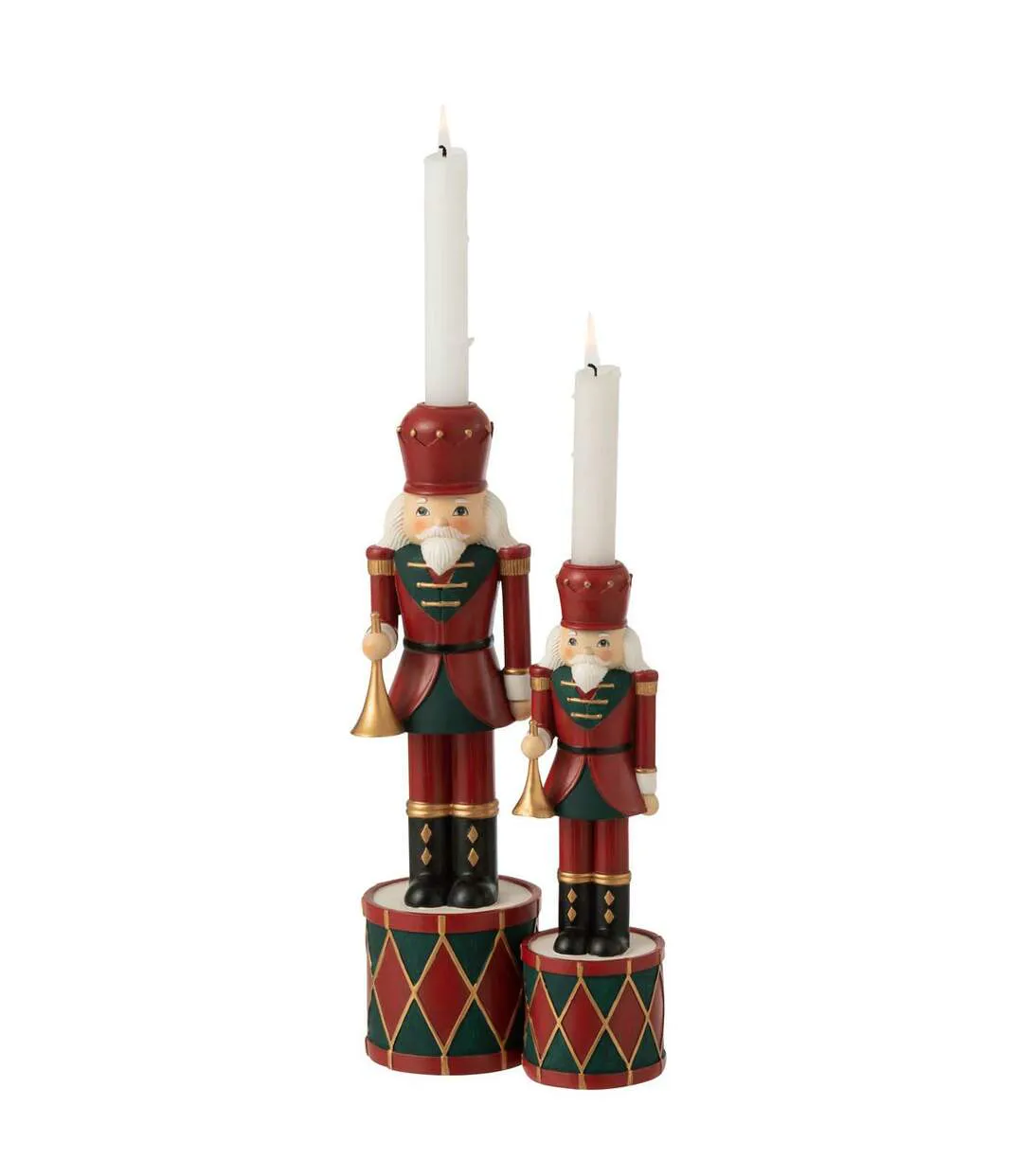 Bougeoir de Noël Casse-Noisette 25cm Rouge-4