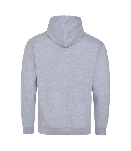 Sweatshirt varsity homme gris chiné / bleu saphir Awdis