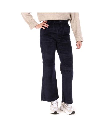 Pantalon en velours marine femme oraije pedro
