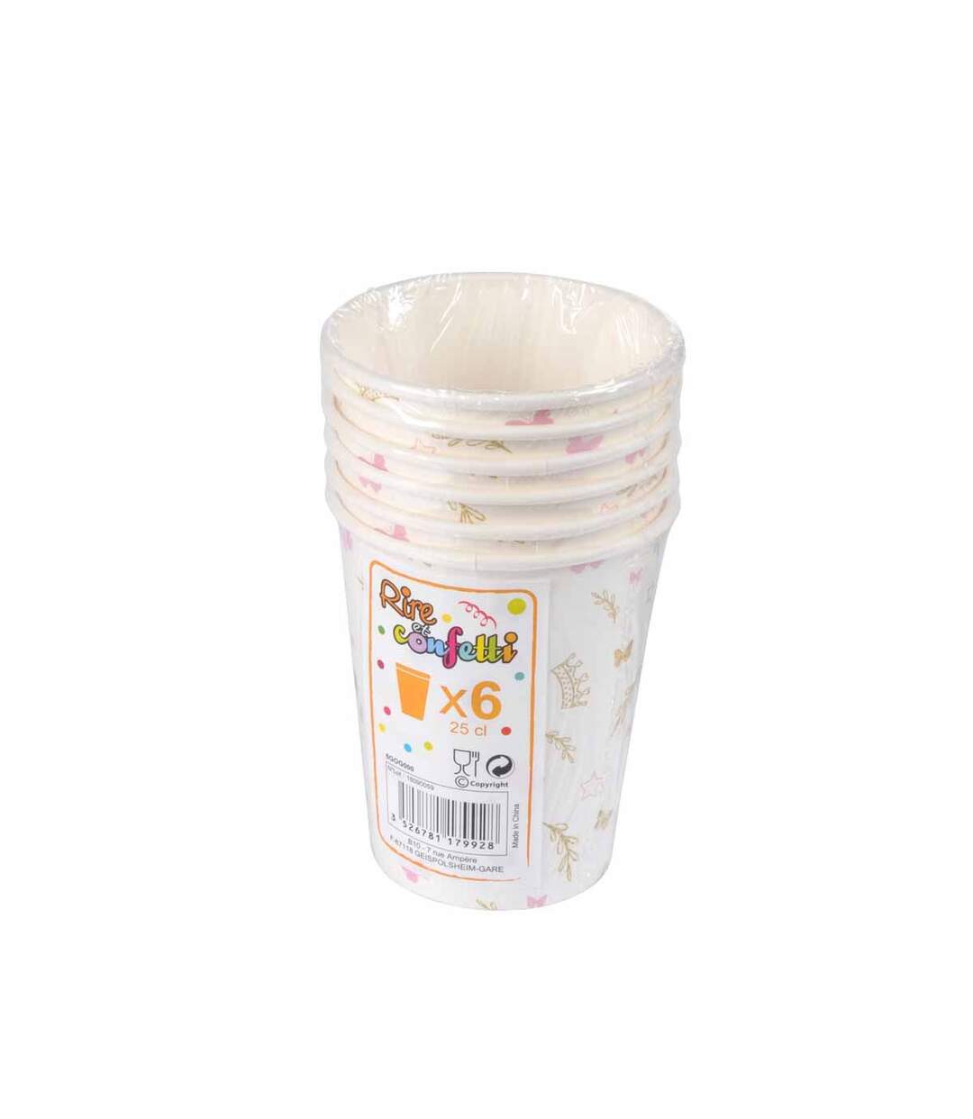 Lot de 6 Gobelets en Papier Cygne 25cl Blanc-2