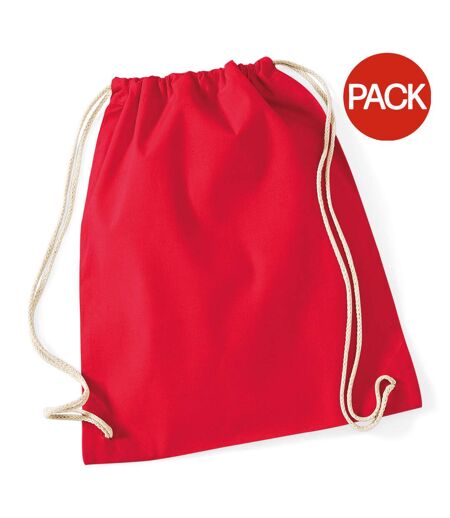 Lot De 2  Sac De Gym 12 Litres Taille Unique Rouge Westford Mill