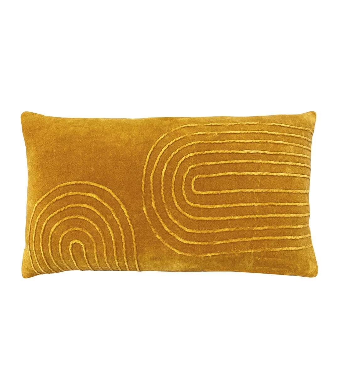 Mangata velvet rectangular cushion cover one size ochre yellow Furn-1