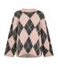 Pull Motif/style Losange Harriet Femme Rose Noir Edited-2