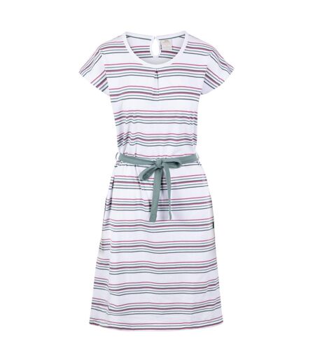 Trespass Lidia Womens Round Neck Cotton Dress (Multicolored Stripe)
