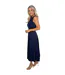 Robe Mi-longue Motif/style Brodé Femme Bleu Marine AX Paris-4