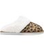 Chaussons Duveteux Style Mules Motif Imprimé Léopard Tulsy Femme Beige Foncé Marron Sombre Léopard Regatta-1