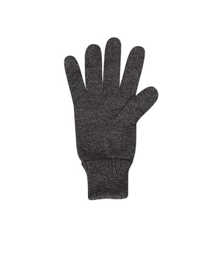 Mens compass knitted gloves one size black Mountain Warehouse