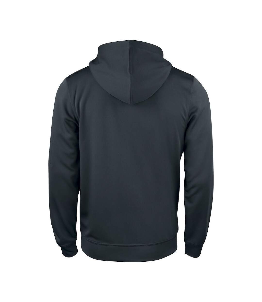 Mens Basic Active Full Zip Hoodie Black Clique-2