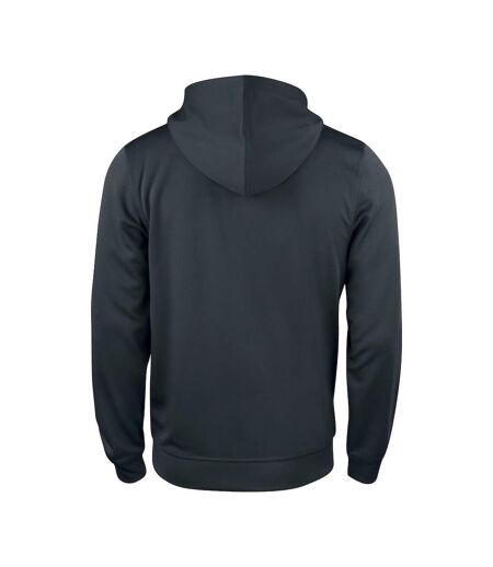 Mens Basic Active Full Zip Hoodie Black Clique