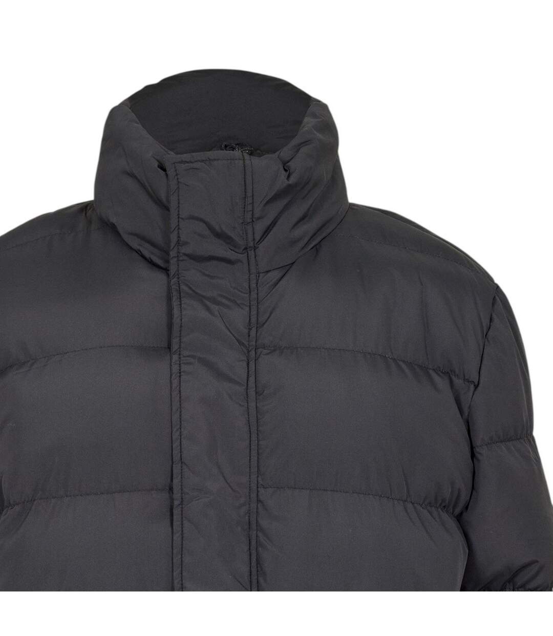 Mens Hidden Zip Puffer Jacket Black NY Concept-3