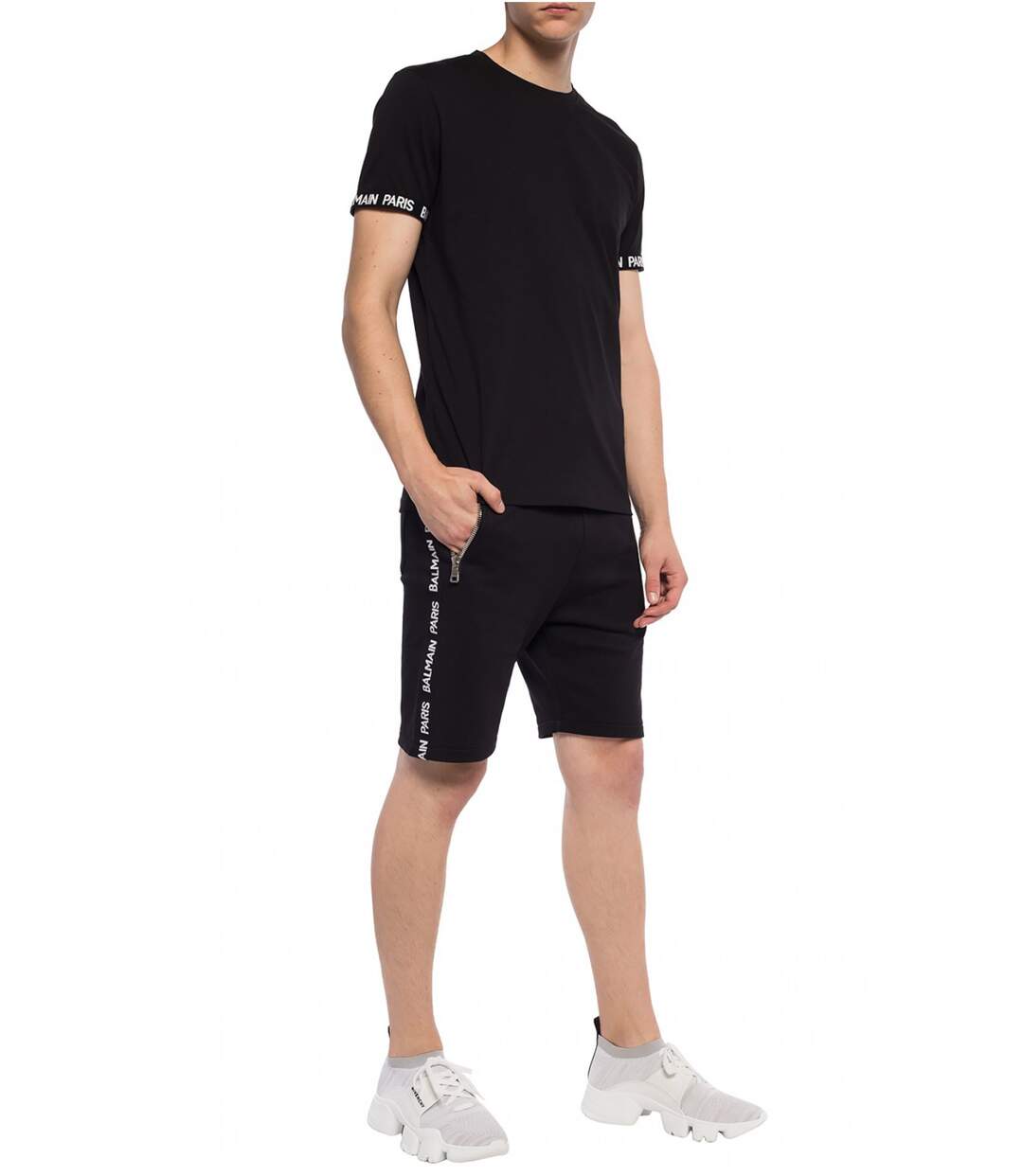 Short en coton molletonné sportswear  -  Balmain - Homme