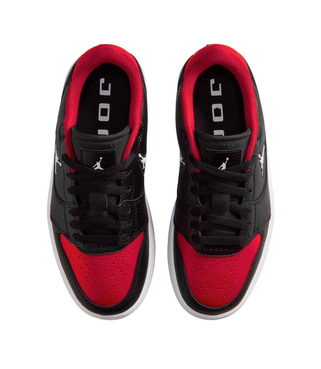 Womens/ladies Air Jordan Access Leather Trainers Black Red Nike-4