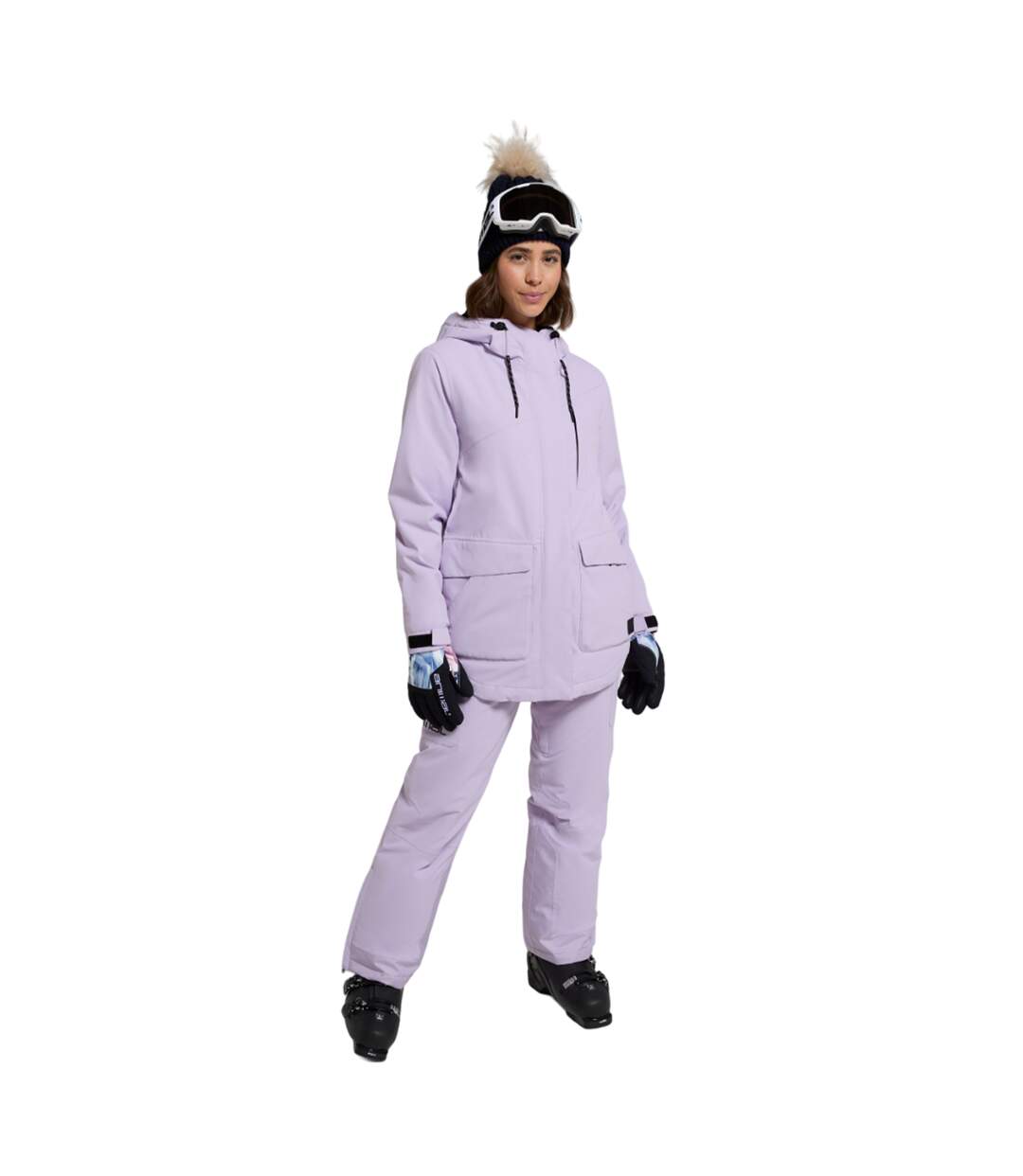 Blouson de ski tignes femme lilas Animal-4
