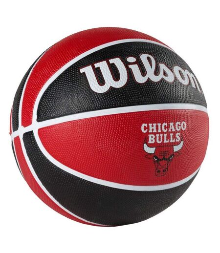 Ballon De Basket Motif/style Chicago Bulls Nba Team Taille 7 Noir Rouge Wilson