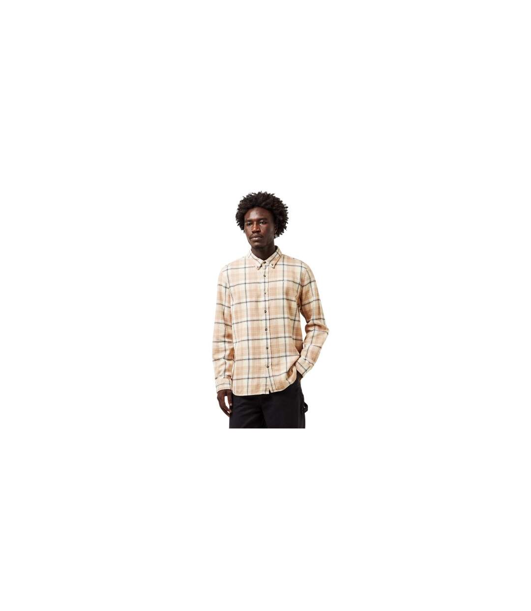 Mens Checked Casual Button-down Shirt Angora Timberland-1