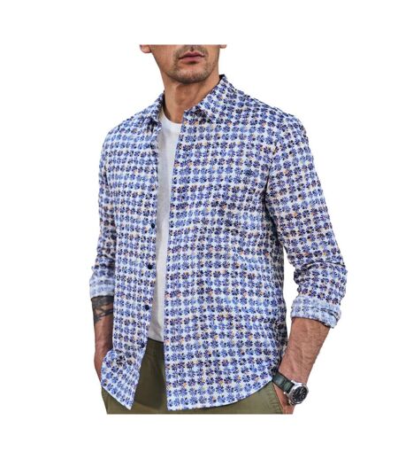 Chemise imprimé bleu homme freeman porter jeremiah daisies