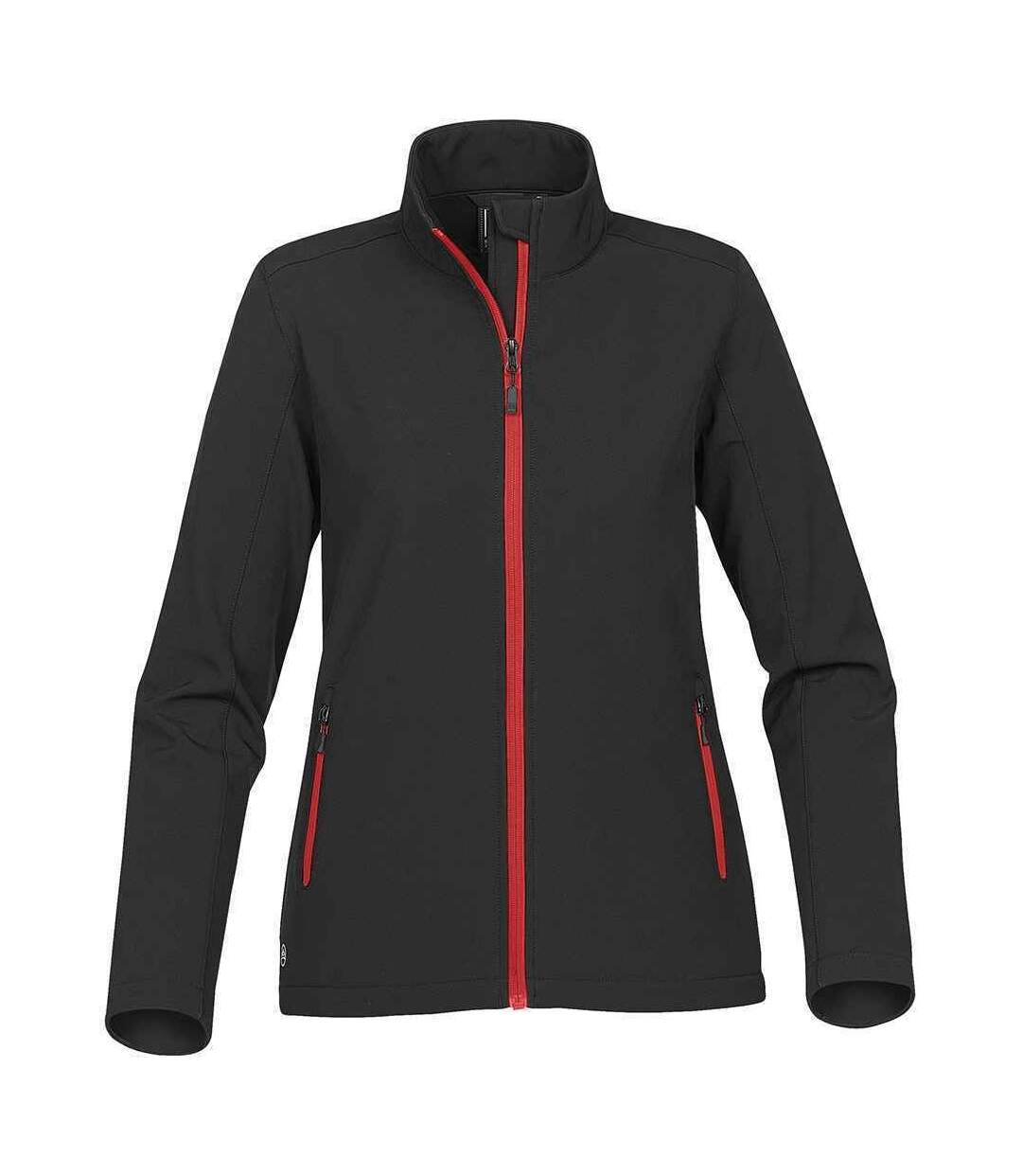Veste Softshell Orbiter Femme Noir Rouge Vif Stormtech-1