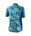Womens/ladies Half Zip Loose Fit Jersey Turquoise Bicycle Line-2