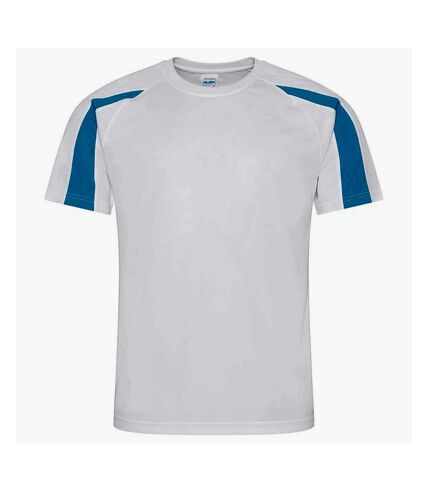 AWDis Cool - T-shirt - Homme (Blanc / Bleu saphir) - UTPC5918