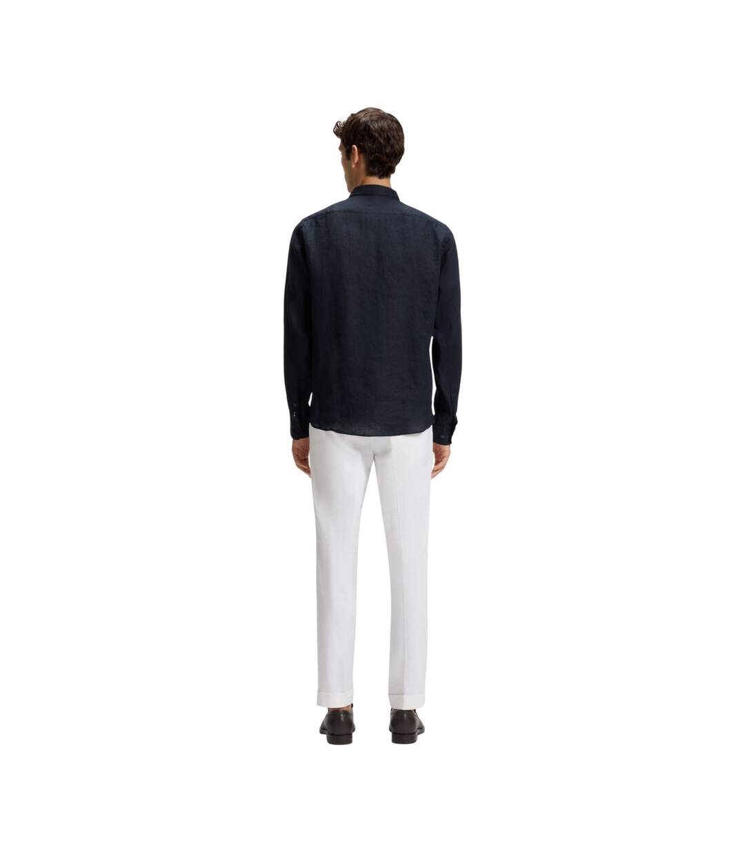 Chemise Manches Longues Liam Homme Bleu Foncé Boss-3