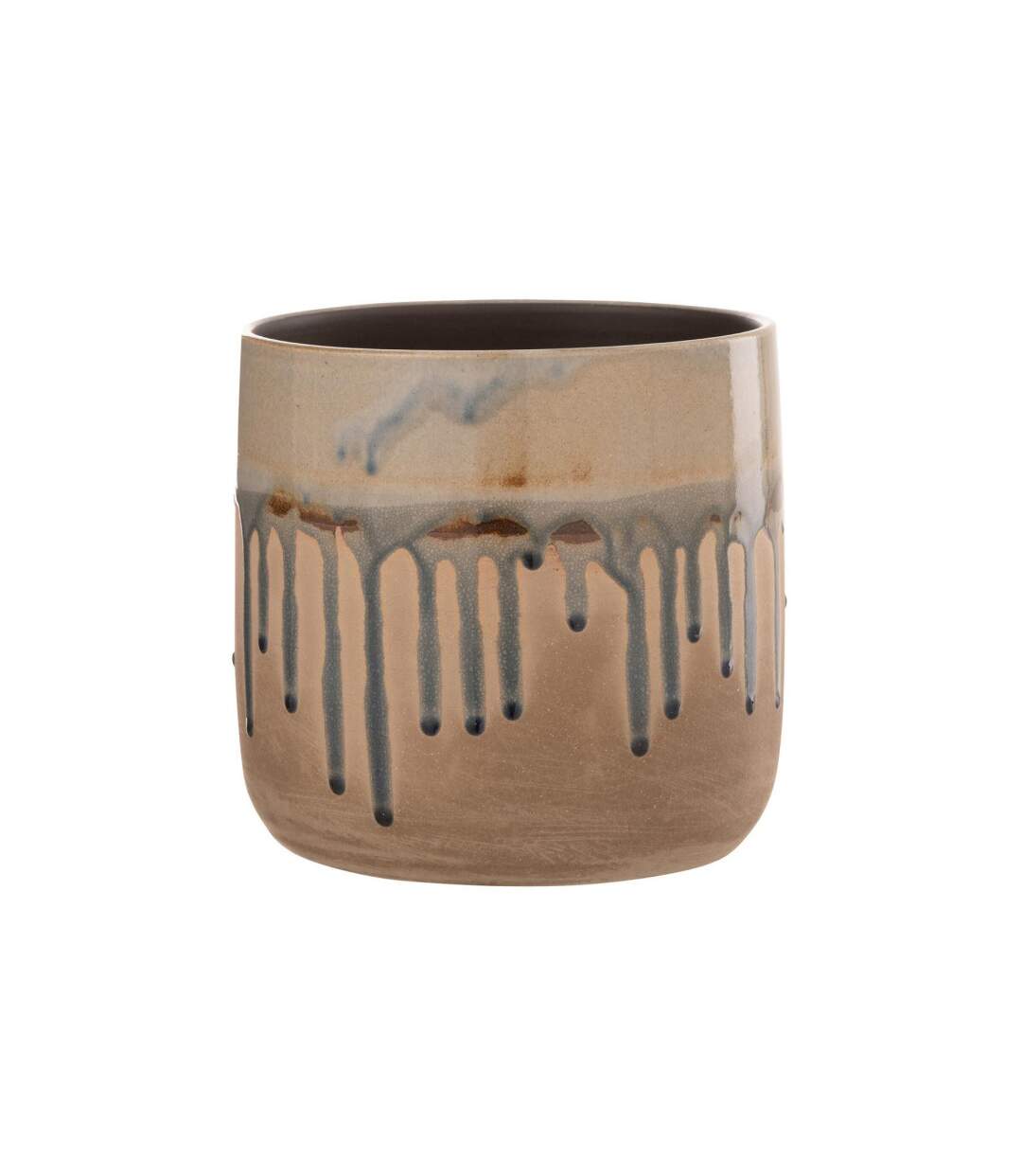 Cache-Pot en Céramique Droplet 18cm Beige-1